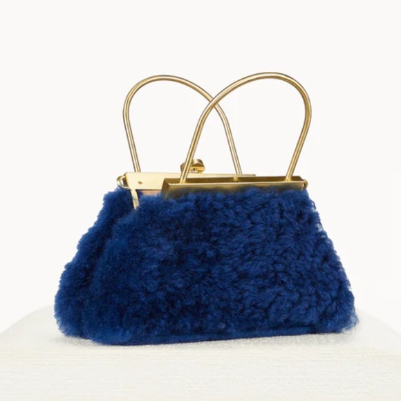 cult gaia Bags New Cult Gaia Estelle Mini Crossbody Bag Blue Fur